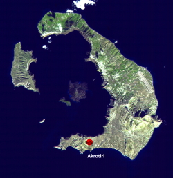 Santorini NASA satellite